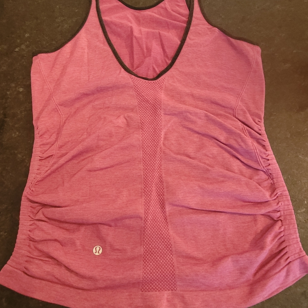 Lululemon Purple Stretch Tank Cinched Sides Size L